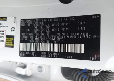 2024 Toyota Corolla Cross Hybrid Se from USA, damaged, VIN 7MUFBABG5RV048615